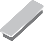 Alco Haftmagnet 13x40x7mm grau 10 Stück
