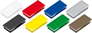 Alco Haftmagnet 23x50x8mm sortiert 10 Stück