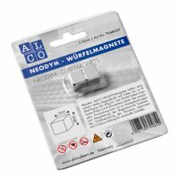Alco Würfelmagnet Neodym 10x10x10mm silber 2 Stück
