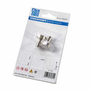 Alco Kegelmagnet 25mm Ø 20mm silber 2 Stück