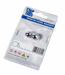Alco Kugelmagnet Neodoym Ø 13mm silber 2 Stück