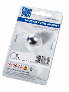 Alco Kugelmagnet Neodoym Ø 19mm silber 1 Stück
