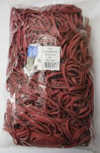 Alco Gummiband Naturkautschuk 4x80mm rot 1000g
