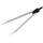 Alco Marinezirkel 185 mm nickelfarben matt, Kopf schwarz