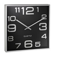 Alco Wanduhr Kunststoff 283x41x283mm Ziffernblatt schwarz...