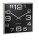 Alco Wanduhr Kunststoff 283x41x283mm Ziffernblatt schwarz Rahmen silber