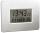 Alco LCD-Funkwanduhr Kunststoff 300x18x210mm silber