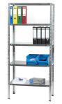 Alco Schraubregal Stahlblech 5 Böden 80x40x180cm silber