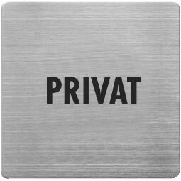 Alco Piktogramm matt gebürsteter Edelstahl Privat 90x90mm silber