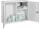 Alco Erste-Hilfe-Verbandschrank Stahl 450x150x360mm, weiß