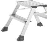 Alco Trittleiter Aluminium 2-stufig 43cm silber