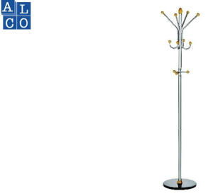Alco Standgarderobe pulverbeschichtetes Metall 185 cm Ø 40 silber