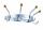 Alco Wandgarderobe Metall 52x30cm silber