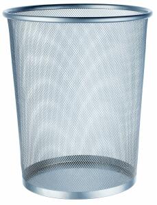 Alco Papier-Abfallsammler lackiertes Metall gelocht silber