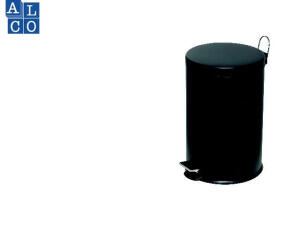 Alco Tretabfalleimer Stahl kunststoffbeschichtet 20l schwarz