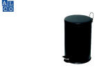 Alco Tretabfalleimer Stahl kunststoffbeschichtet 20l schwarz