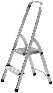 Alco Haushaltsleiter Aluminium 2-stufig 104cm silber