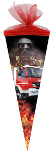 Nestler Schultüte Tüllv. 35 cm rund FeuerwehrEinsatz