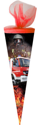 Nestler Schultüte Tüllv. 50 cm rund FeuerwehrEinsatz