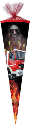 Nestler Schultüte Tüllv. 85 cm 6-eckig FeuerwehrEinsatz