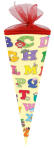 Nestler Schultüte Tüllv. 35 cm rund ABC