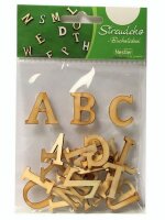 Nestler Streudeko Buchstaben natur ca. 2,5 x 2 cm 26...