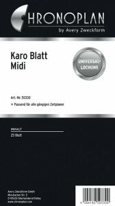 Chronoplan Ersatzeinlage Midi 25BL kariert CHRONOPLAN 50330 Notizen