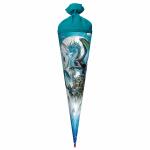 Motiv-Schultüte Eisdrache 70cm rund Rot(h)-Spitze Filzverschluss