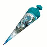 Motiv-Schultüte Eisdrache 70cm rund Rot(h)-Spitze Filzverschluss