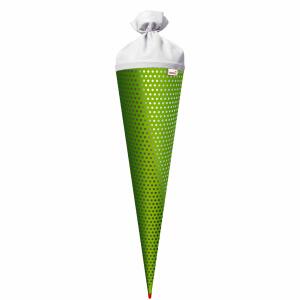 Roth Basteltüte, Grün - Punkte, 70 cm, rund, Rot(h)-Spitze
