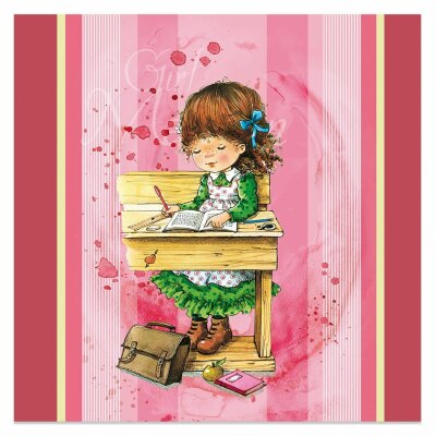 Roth Schulanfangs-Serie Mein Schulstart, Serviette rot, 33x33 cm