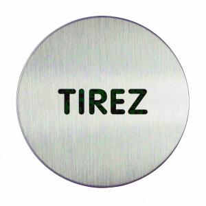Durable Piktogramm Tirez si 65mm rund Aluminium
