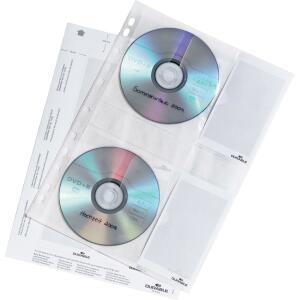 Durable CD Hülle A4 tr 5St für 4 CDs, Universallochung