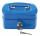 Idena Geldkassette Mini 125x95x60mm, blau - Metall, 6 Fächer