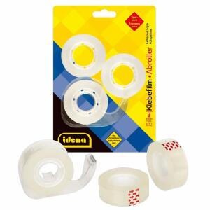 Idena Klebefilm 33m x19mm 3 Stück + 1 Abroller