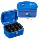 Idena Geldkassette 6" 155x120x90mm, blau - Metall, 8...