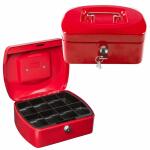 Idena Geldkassette 8" 205x160x90mm, rot - Metall, 8...