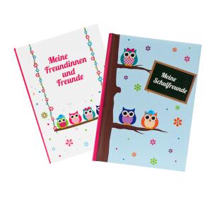 Goldbuch Freundebuch Eule