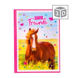 Goldbuch Freundebuch Pferdeliebe 3D