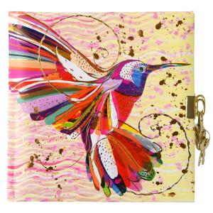 Goldbuch Tagebuch Flower Kolibri