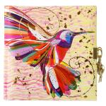 Goldbuch Tagebuch Flower Kolibri