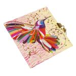 Goldbuch Tagebuch Flower Kolibri