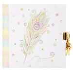 Goldbuch Tagebuch / diary Flora Feather Kunstdruck mit...