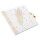 Goldbuch Tagebuch / diary Flora Feather Kunstdruck mit Relief Goldprägung mit Schloss 17x17x2cm