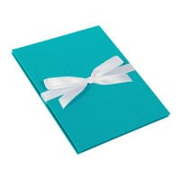 Goldbuch Leporello Linum türkis 19x15,5x0,8cm