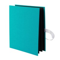 Goldbuch Leporello Linum türkis 19x15,5x0,8cm