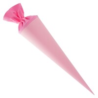 Goldbuch Bastelschultüte 70cm mit farbigem Filzverschluss rosa