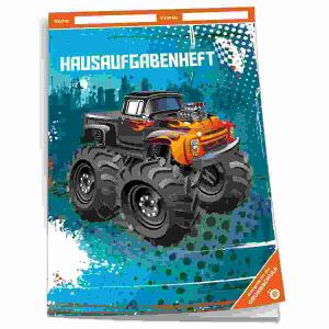 HA Grundschule Monstertruck A5, 96 Seiten, pro Tag 1 Farbe mit Umschlag, ohne PAZ
