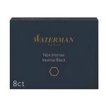 Waterman Tintenpatronen - schwarz, Standard-Großraum, 8 Patronen