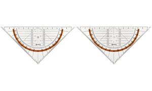 rotring Geometriedreieck Centro mit Griff, Hypotenuse: 230mm (8823004)